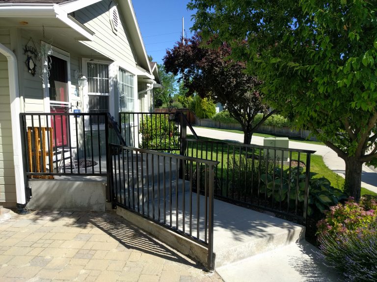 Rock solid, powder coated porch rails