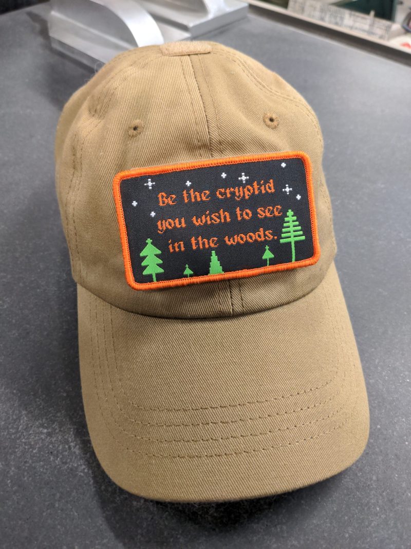 Be the Cryptid You Wish to See in the Woods - woven morale patch - Image 4